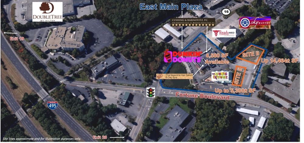 Retail For Lease: 350 E Main St, Milford, MA 01757
